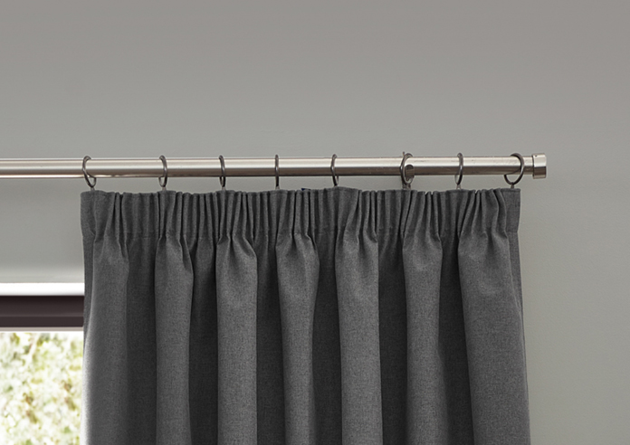 Dawn (Blackout) Pencil Pleat, Charcoal - Ready Made Curtains - Image 9